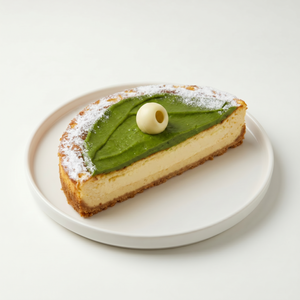Sliced Mocha Basque Cheesecake抹茶巴斯克蛋糕半切