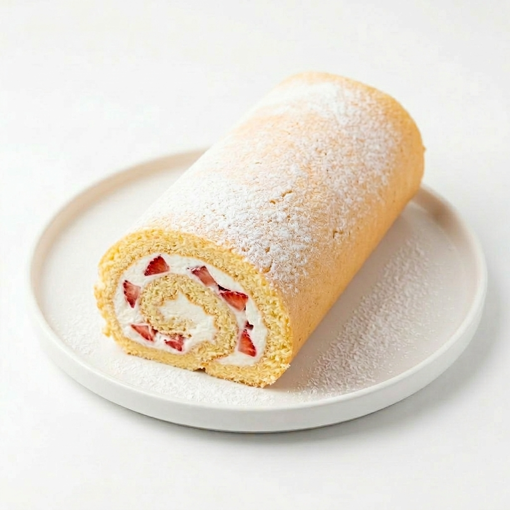 Strawberry Frozen Cake Roll法式草莓蛋糕卷