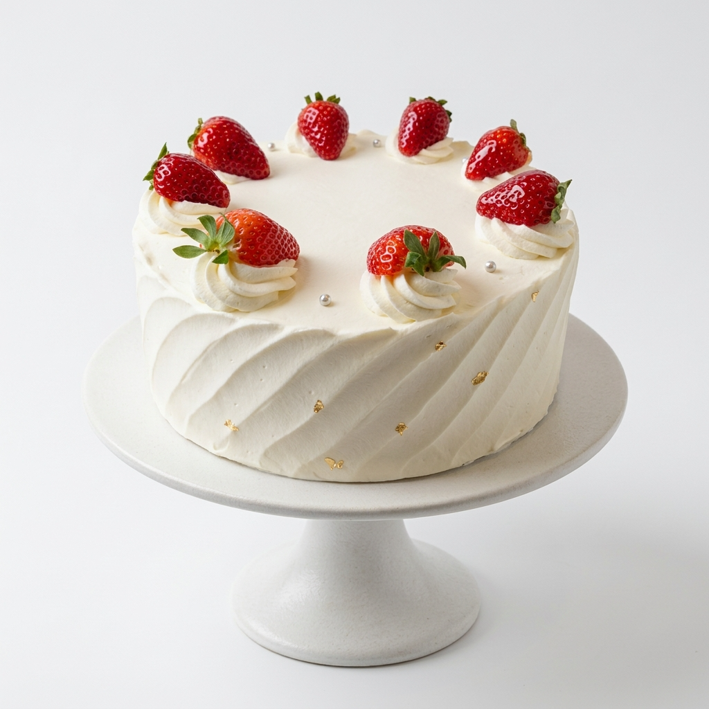 Strawberry Cream Cake (Design#3) 草莓鲜奶油蛋糕
