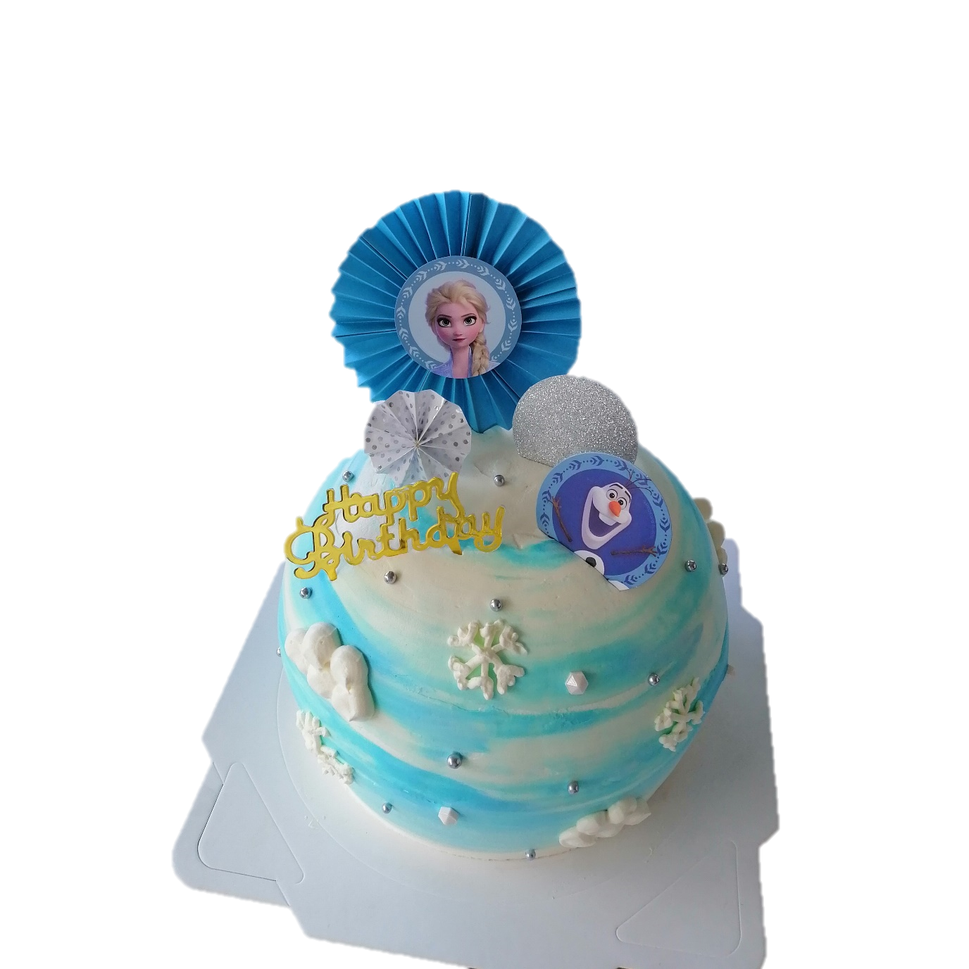 Frozen themed Cake (Ball shape) 球形冰雪奇缘蛋糕