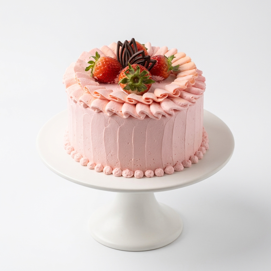 Strawberry Cream Cake (Design#2）草莓鲜奶油蛋糕