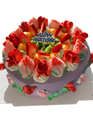 Colourful Longevity Peach Cake 五彩小壽桃蛋糕