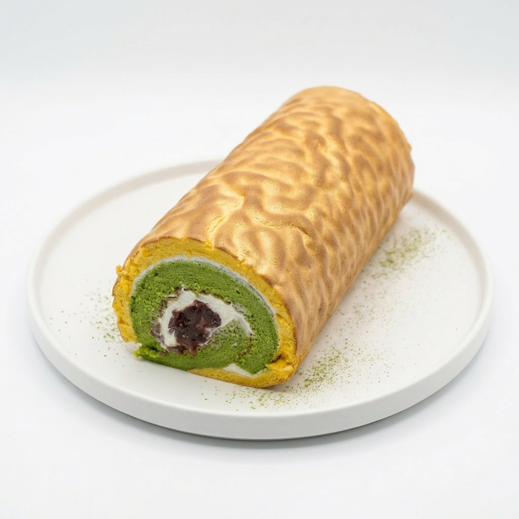 Matcha Red Bean Egg Cake Roll抹茶紅豆卷